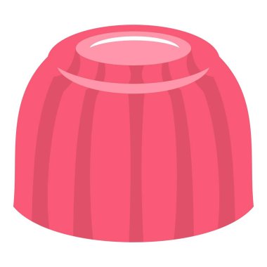 İzole pembe meyve jöle simgesi