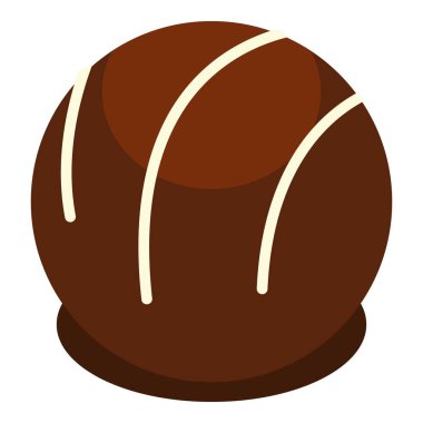 İzole çikolata şeker simgesi