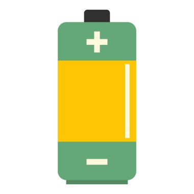 İzole adet AA tip alkalin pil simgesi