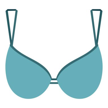 İzole mavi sütyen simgesi