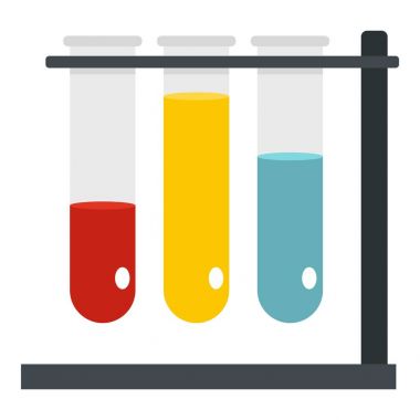 Tıbbi test tüpleri izole tutucu simgesi