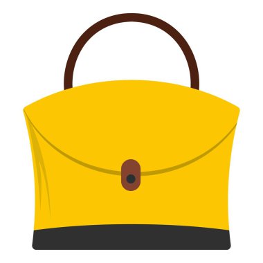 İzole küçük kadın çantası simgesini