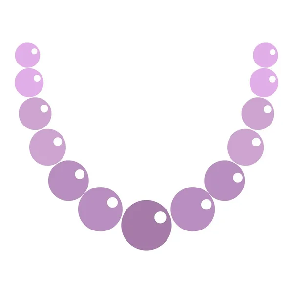 Collar de perlas icono aislado — Vector de stock