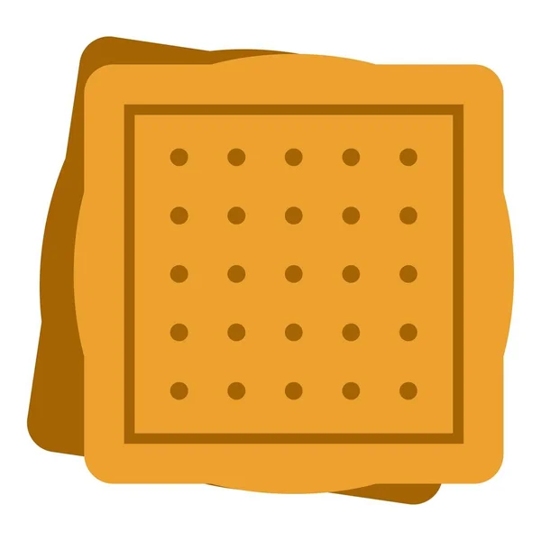 Vierkante cookies pictogram geïsoleerd — Stockvector