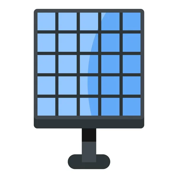 Electric solar panel icon isolated — Stock Vector