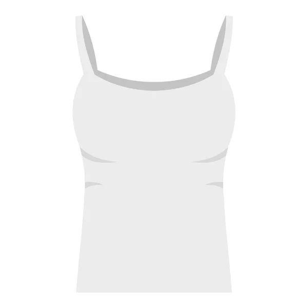 Femme blanche icône débardeur isolé — Image vectorielle