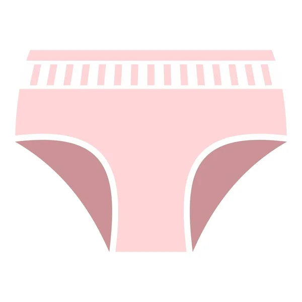 Ícone de cueca feminina rosa isolado — Vetor de Stock