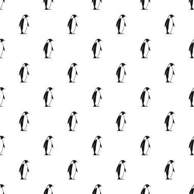 King penguin pattern vector clipart
