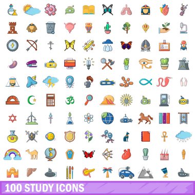 100 simgeleri, karikatür tarzı eğitimi