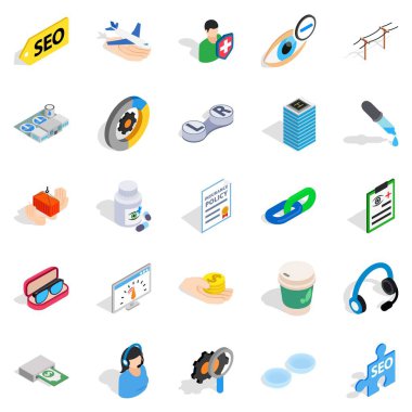 Hekim Icons set, izometrik stili