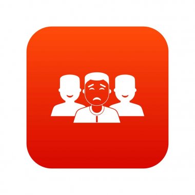 İnsanlar grup simgesi dijital kırmızı