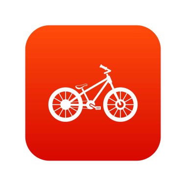 Bisiklet simgesi dijital kırmızı