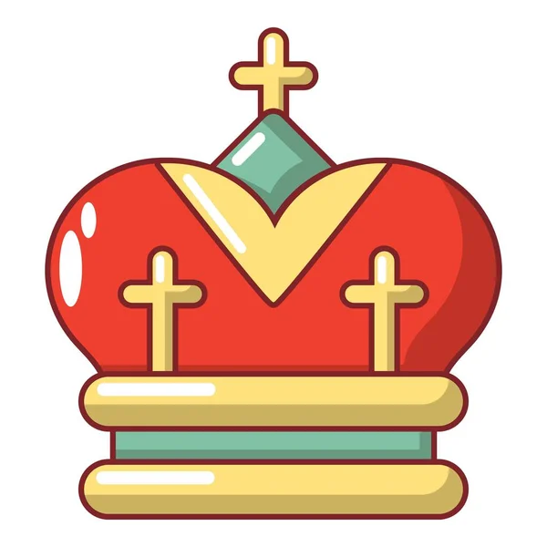 Icono de corona, estilo de dibujos animados — Vector de stock