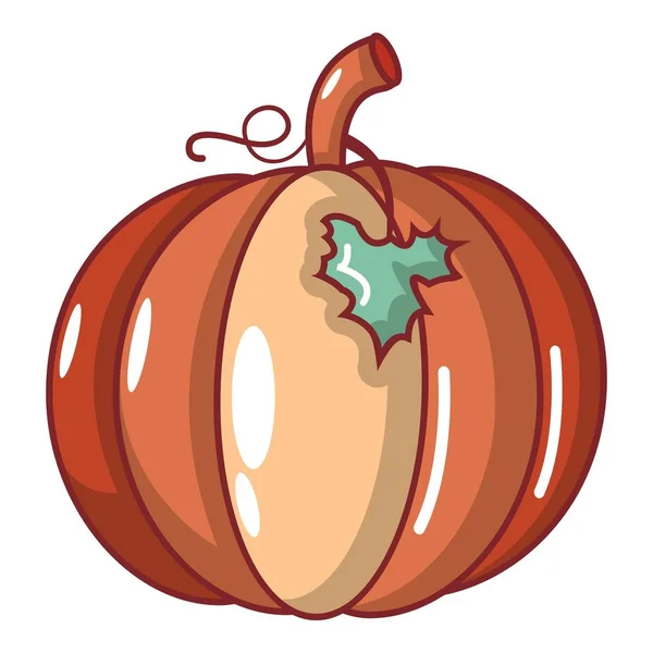 Pumpkin icon, cartoon style — Stock Vector