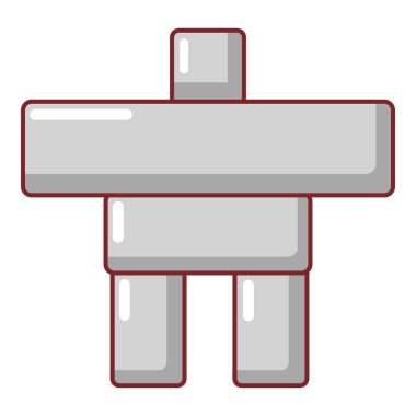 Taş Heykel Kanada simgesi, karikatür tarzı