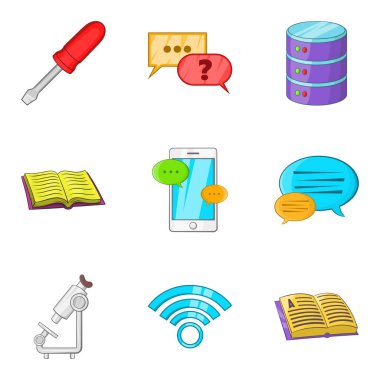 Tesisatçısı Icons set, karikatür tarzı