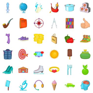 Tıp Icons set, karikatür tarzı