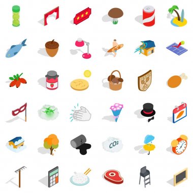 Et Icons set, izometrik stili
