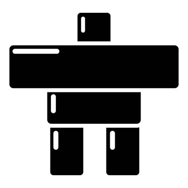 Taş Heykel Kanada simgesi, basit siyah stil