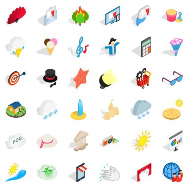 Yıldız Icons set, izometrik stili