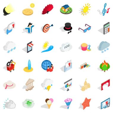 Lamba Icons set, izometrik stili