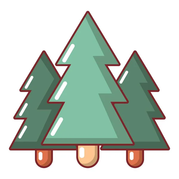 Ícone de árvore de abeto, estilo dos desenhos animados — Vetor de Stock