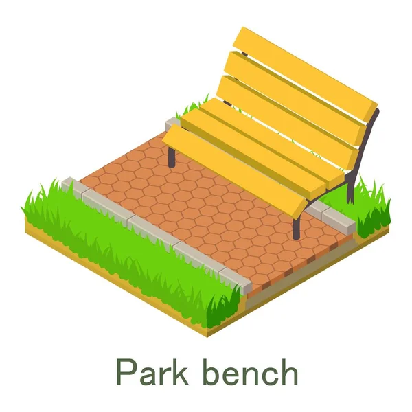 공원 벤치 아이콘, 기하학적 인 스타일. — 스톡 벡터