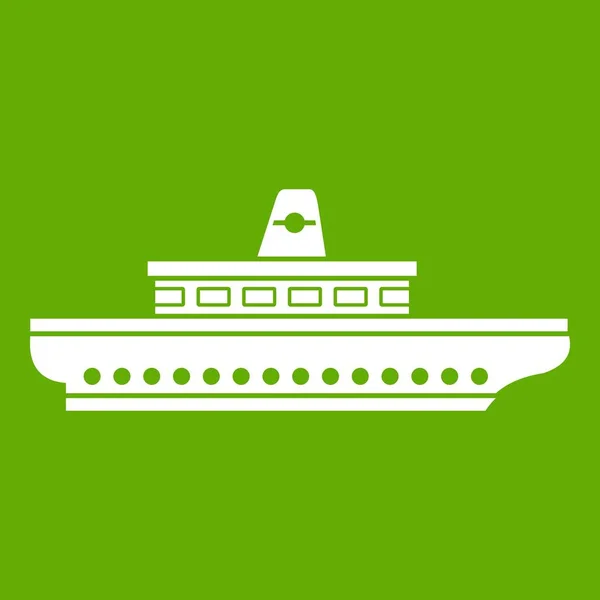 乘客船图标绿色 — 图库矢量图片