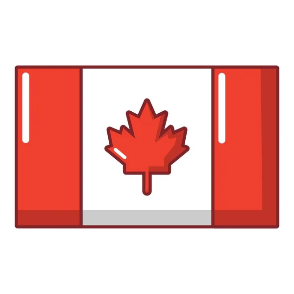 Flagge Kanada Ikone, Cartoon-Stil — Stockvektor