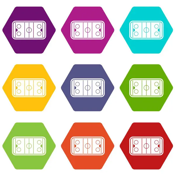 Στάδιο ορίσει hexahedron χρώματος — Διανυσματικό Αρχείο