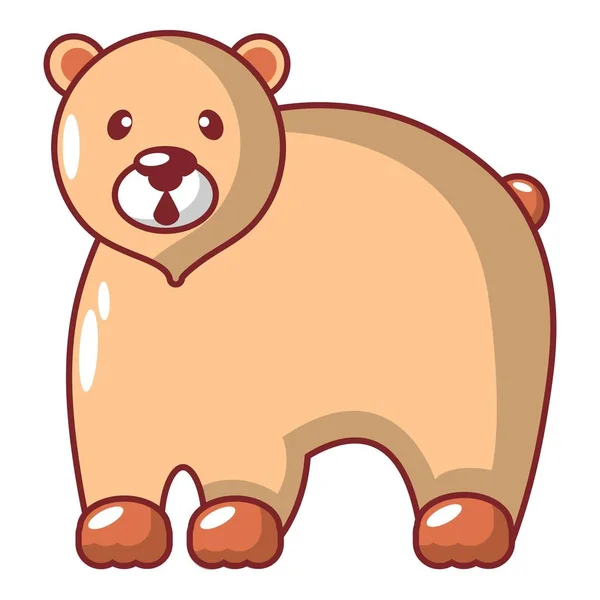 Icona orso canadese, stile cartone animato — Vettoriale Stock