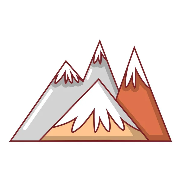 Icono de las montañas, estilo de dibujos animados — Vector de stock