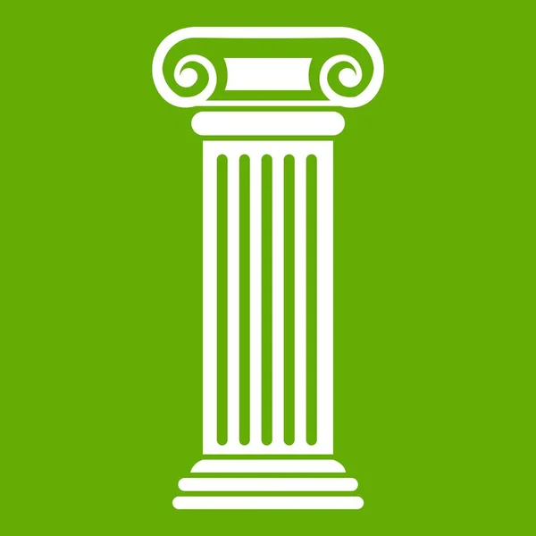 Colonna romana icona verde — Vettoriale Stock