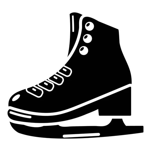 Skates ice icon, simple black style — Stock Vector