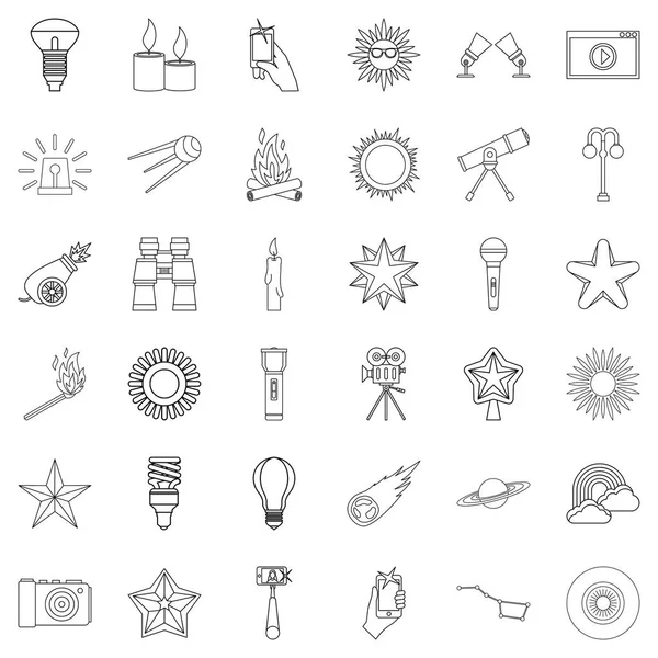 Conjunto de ícones de estrela, estilo esboço —  Vetores de Stock