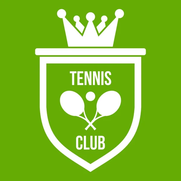 Εθνόσημο της το πράσινο εικονίδιο λέσχη τένις — Διανυσματικό Αρχείο