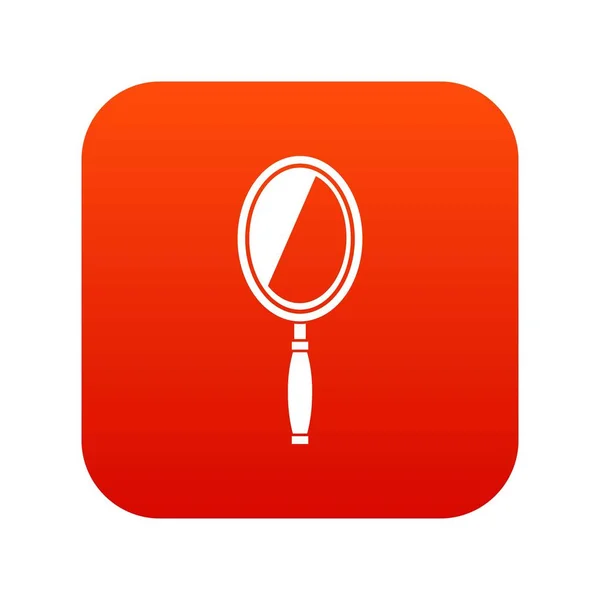 Spiegel pictogram digitale rood — Stockvector