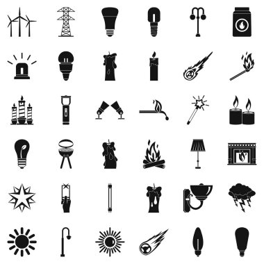 Yardım Masası Icons set, basit tarzı