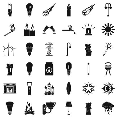 Yardım Masası Icons set, basit tarzı