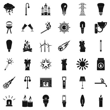 Yardım Masası Icons set, basit tarzı