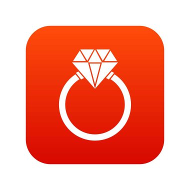 Yüzük Lgbt simgesi dijital kırmızı