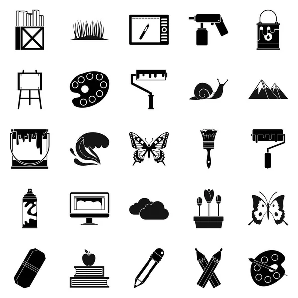 Conjunto de iconos de eco activista, estilo simple — Archivo Imágenes Vectoriales