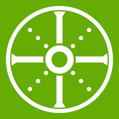 Yuvarlak kalkan simgesi yeşil