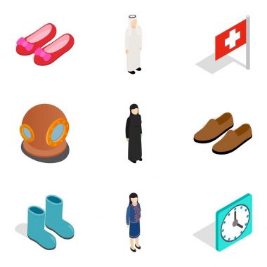Akıllıca Icons set, izometrik stili