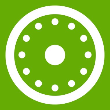 Yuvarlak askeri kalkan simgesi yeşil