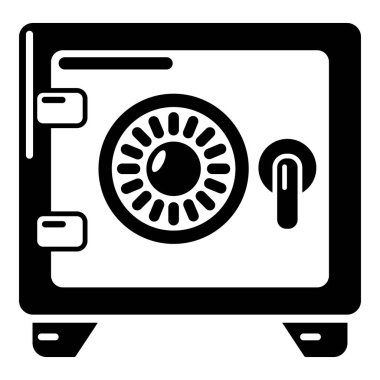 Güvenli simge, basit siyah stil