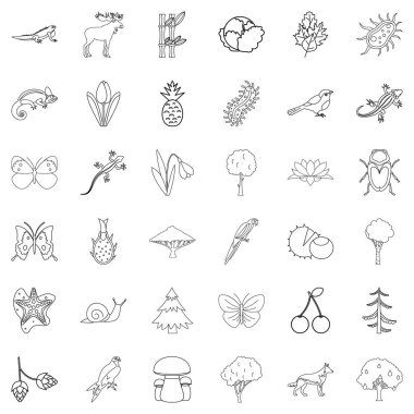 Bahar Icons set, anahat stili