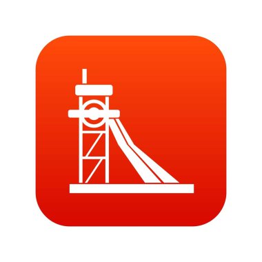 Çamaşır kaya simge dijital kırmızı için donatım