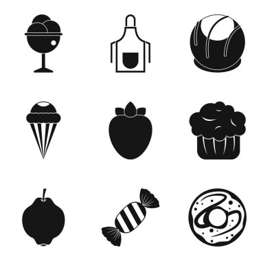 En iyi gıda Icons set, basit tarzı