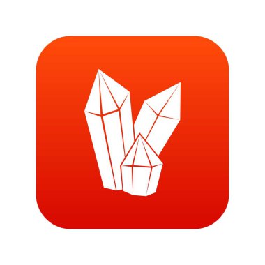 Elmas simgesi dijital kırmızı